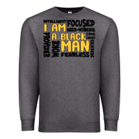 Charcoal Heather i am a black man Premium Sweatshirt - MaliasSmallBusiness