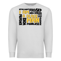Dove Grey i am a black man Premium Sweatshirt - MaliasSmallBusiness