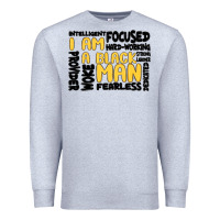 Heather Grey i am a black man Premium Sweatshirt - MaliasSmallBusiness