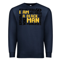 Navy i am a black man Premium Sweatshirt - MaliasSmallBusiness