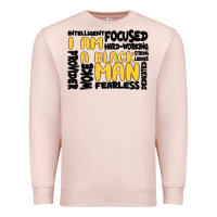 Pale Pink i am a black man Premium Sweatshirt - MaliasSmallBusiness