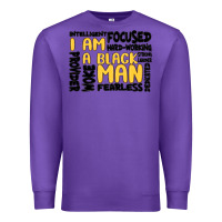 Purple i am a black man Premium Sweatshirt - MaliasSmallBusiness