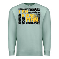 Seafoam i am a black man Premium Sweatshirt - MaliasSmallBusiness