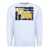 White i am a black man Premium Sweatshirt - MaliasSmallBusiness