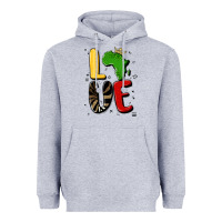 Heather Grey africa love Heavyweight Hoodie - MaliasSmallBusiness