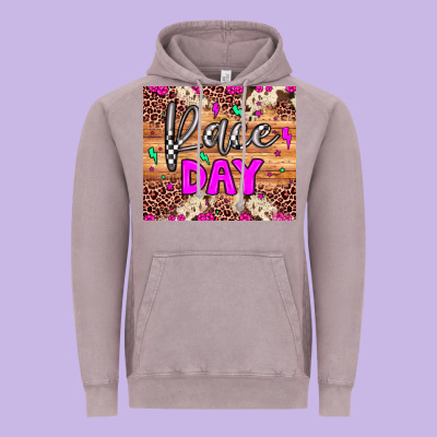 Race Day Vintage Hoodie Designed By Jahusdesignshop