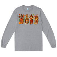 Heather Grey thanksgiving coffee cups with gnomes bbs Long Sleeve Tee - BundleAndBundleShop