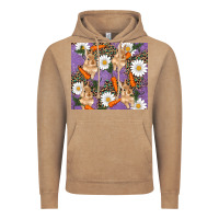 Vintage Coffee easter bunny carrot daisys leopard glitter Vintage Hoodie - RanaPortraitStore