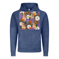 Easter Bunny Carrot Daisys Leopard Glitter Vintage Hoodie | Teevron