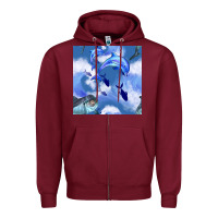 Burgundy dolphins Zipper Hoodie - BundleAndBundleShop