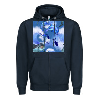 Navy dolphins Zipper Hoodie - BundleAndBundleShop