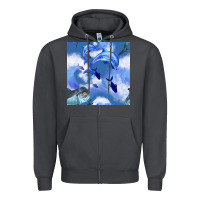 Smoke dolphins Zipper Hoodie - BundleAndBundleShop