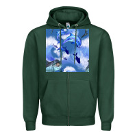 Sports Green dolphins Zipper Hoodie - BundleAndBundleShop