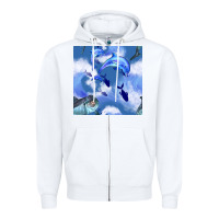 White dolphins Zipper Hoodie - BundleAndBundleShop