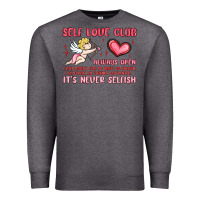 Charcoal Heather self love club Premium Sweatshirt - MaliasSmallBusiness