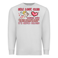 Dove Grey self love club Premium Sweatshirt - MaliasSmallBusiness