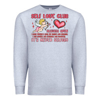 Heather Grey self love club Premium Sweatshirt - MaliasSmallBusiness