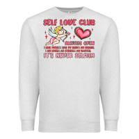 Oatmeal Heather self love club Premium Sweatshirt - MaliasSmallBusiness