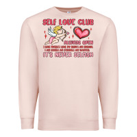 Pale Pink self love club Premium Sweatshirt - MaliasSmallBusiness