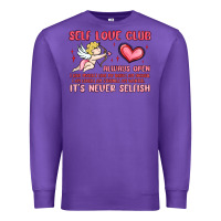 Purple self love club Premium Sweatshirt - MaliasSmallBusiness