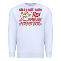 White self love club Premium Sweatshirt - MaliasSmallBusiness
