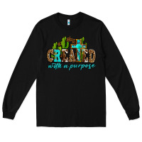 Black created with a purpose Long Sleeve Tee - AdoDesignShop