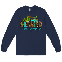 Navy created with a purpose Long Sleeve Tee - AdoDesignShop
