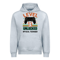 Heather Grey Level 13 Unlocked Official Teenager 13th Birthday Urban Hoodie - Bettercallsaul