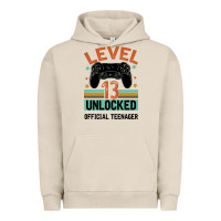 Pigment French Oak Level 13 Unlocked Official Teenager 13th Birthday Urban Hoodie - Bettercallsaul