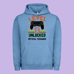 Level 13 Unlocked Official Teenager 13th Birthday Urban Hoodie Designed By Bettercallsaul