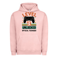 Pigment Salmon Level 13 Unlocked Official Teenager 13th Birthday Urban Hoodie - Bettercallsaul