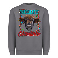 Storm merry christmas highland calf baby cow Heavyweight Sweatshirt - RanaPortraitStore