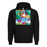 Black seahorse and beach Zipper Hoodie - BundleAndBundleShop