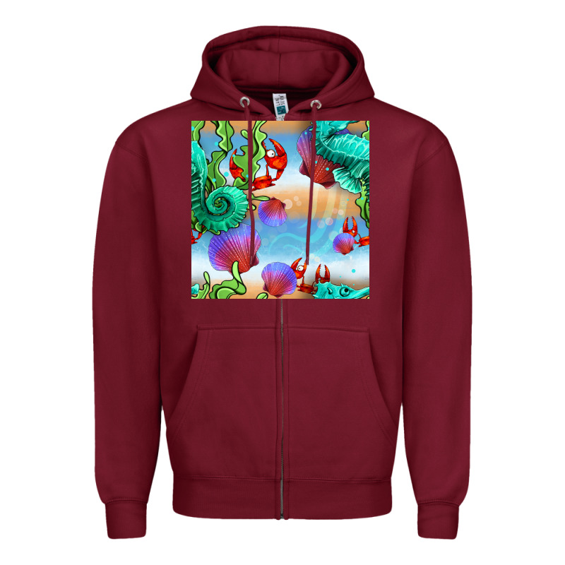Seahorse And Beach Zipper Hoodie by BundleAndBundleShop | Teevron
