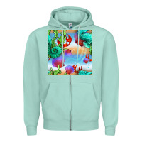 Seafoam seahorse and beach Zipper Hoodie - BundleAndBundleShop