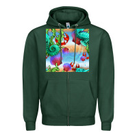 Sports Green seahorse and beach Zipper Hoodie - BundleAndBundleShop