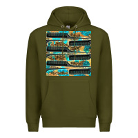 Army Green Hairdresser Parting Comb With Leopard And Glitter Seamless Pattern Bbs Premium Hoodie - BundleAndBundleShop