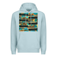 Blue Mist Hairdresser Parting Comb With Leopard And Glitter Seamless Pattern Bbs Premium Hoodie - BundleAndBundleShop
