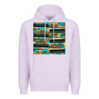 Lilac Hairdresser Parting Comb With Leopard And Glitter Seamless Pattern Bbs Premium Hoodie - BundleAndBundleShop