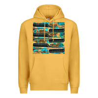 Mustard Hairdresser Parting Comb With Leopard And Glitter Seamless Pattern Bbs Premium Hoodie - BundleAndBundleShop