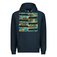 Navy Hairdresser Parting Comb With Leopard And Glitter Seamless Pattern Bbs Premium Hoodie - BundleAndBundleShop