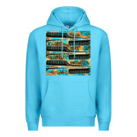 Ocean Blue Hairdresser Parting Comb With Leopard And Glitter Seamless Pattern Bbs Premium Hoodie - BundleAndBundleShop