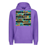 Purple Hairdresser Parting Comb With Leopard And Glitter Seamless Pattern Bbs Premium Hoodie - BundleAndBundleShop