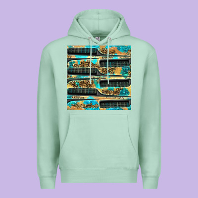 Hairdresser Parting Comb With Leopard And Glitter Seamless Pattern Bbs Premium Hoodie Designed By Bundleandbundleshop