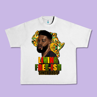 Juneteenth Living Freeish Since 1865 Urban Heavy Tee Designed By Hra Design Shop