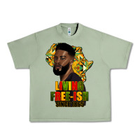 Oil Green juneteenth living freeish since 1865 Urban Heavy Tee - HRA Design Shop