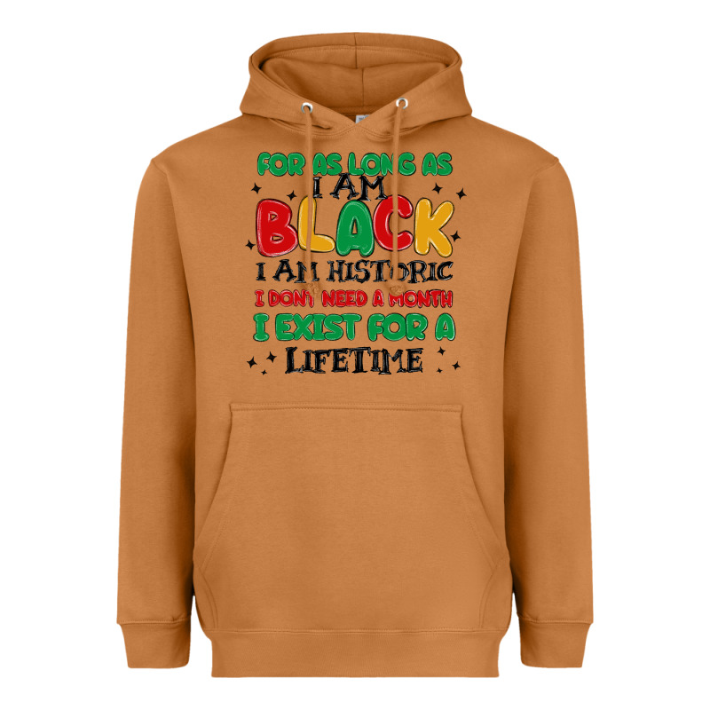 Black  Lifetime Heavyweight Hoodie by MaliasSmallBusiness | Teevron