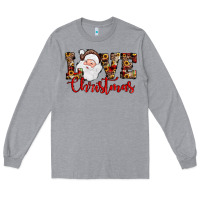 Heather Grey Love Christmas Santa Long Sleeve Tee - JahusDesignShop
