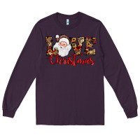 Plum Love Christmas Santa Long Sleeve Tee - JahusDesignShop
