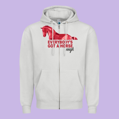 Everybody's Got A Horse Neigh Zipper Hoodie Designed By Bettercallsaul